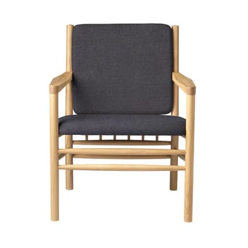 J147 fåtölj - Oak lacquered-dark grey - FDB Møbler
