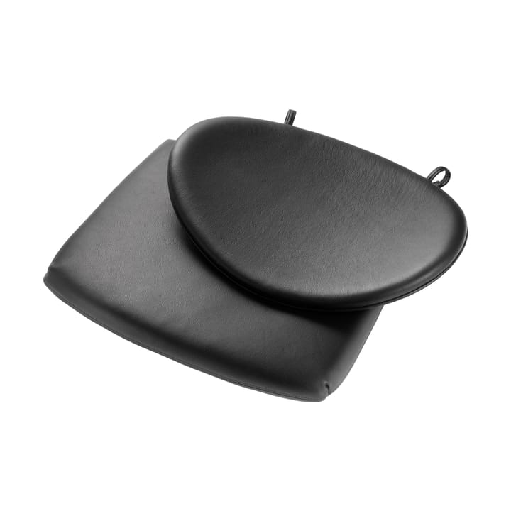 J166 Jørna sittdyna, Black leather FDB Møbler