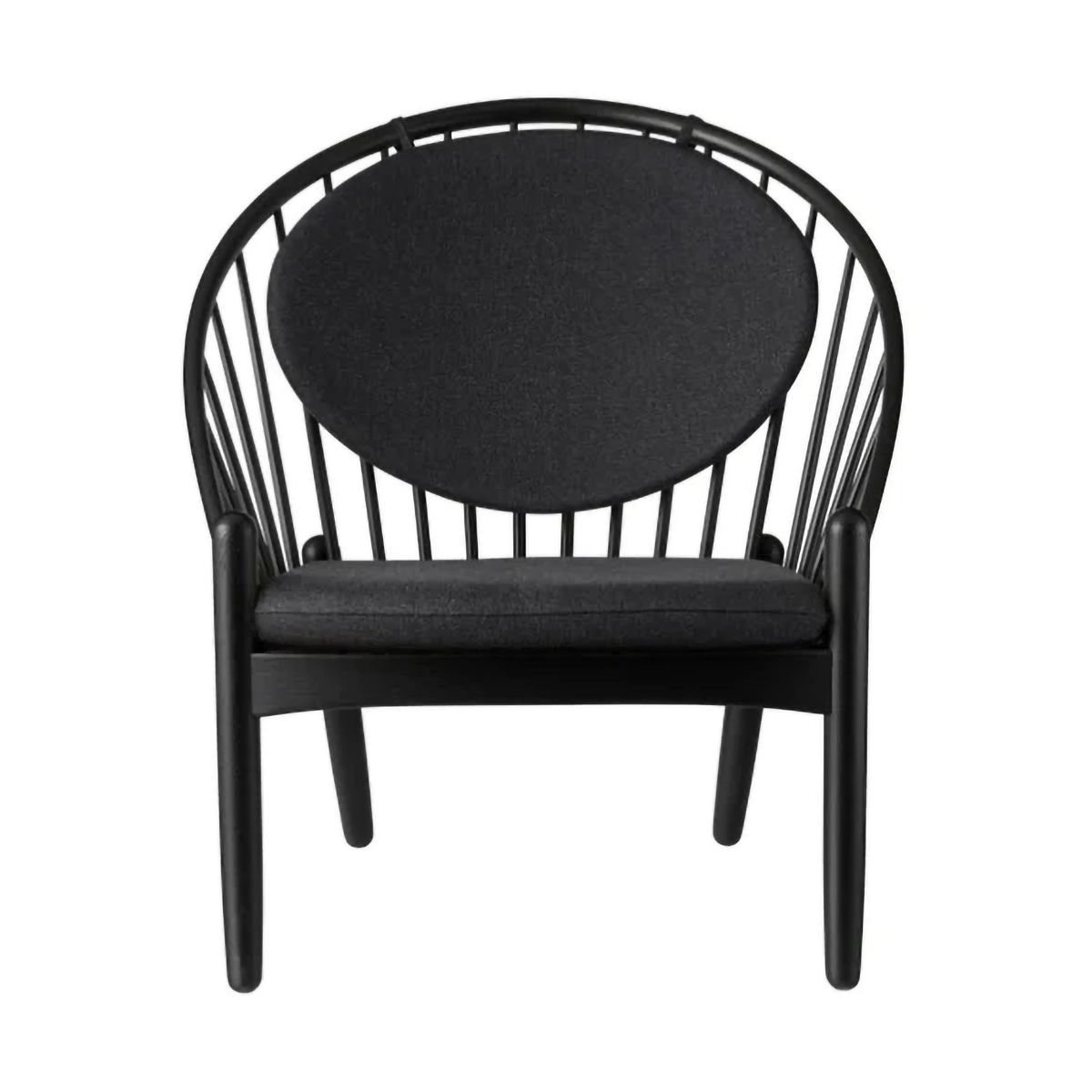 FDB Mbler J166 Jrna stol Black painted oak-dark grey