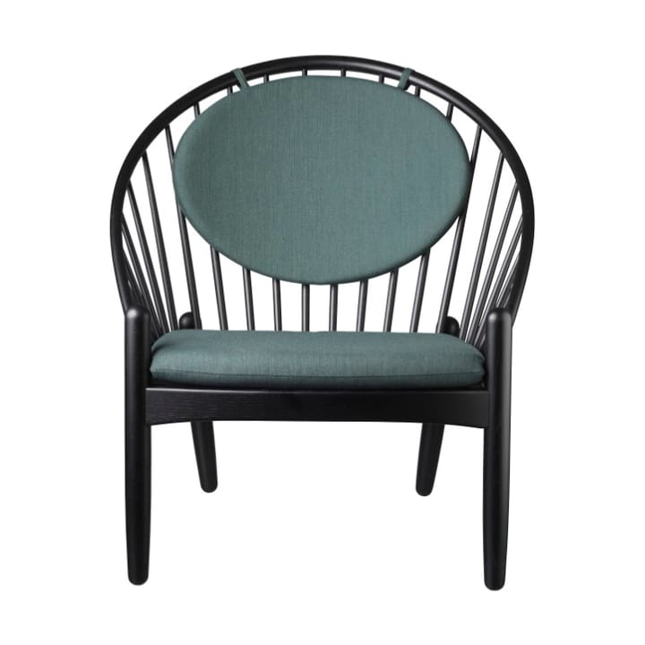 J166 Jørna stol - Oak black painted-dark green - FDB Møbler