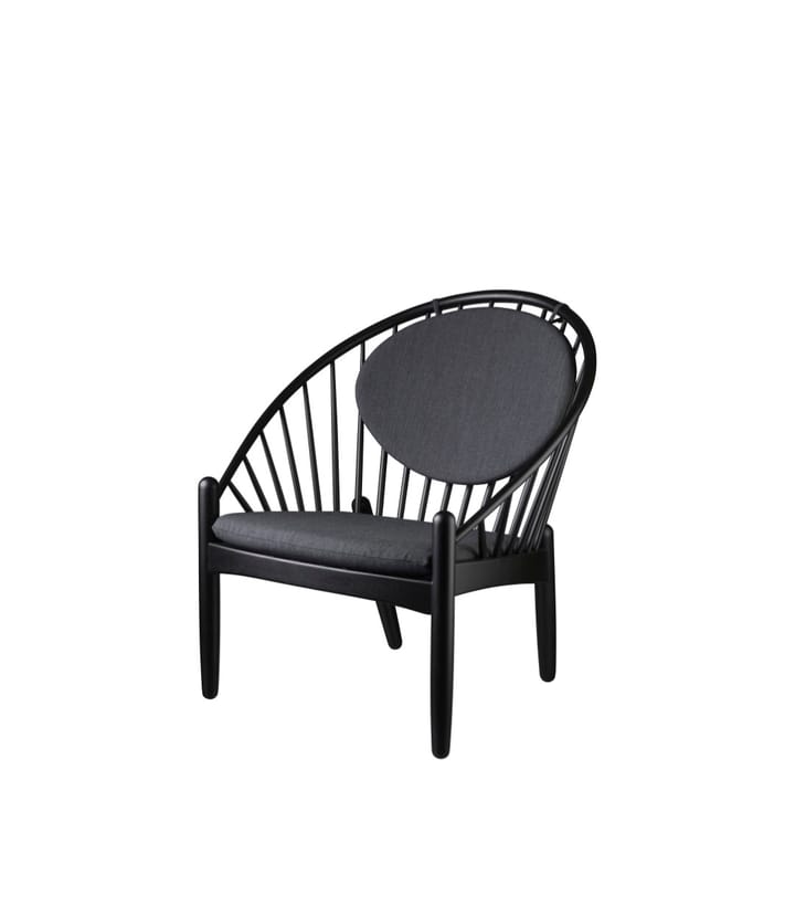 J166 Jørna stol - Oak black painted-dark grey - FDB Møbler