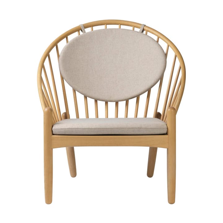 J166 Jørna stol - Oak nature lacquered-beige - FDB Møbler