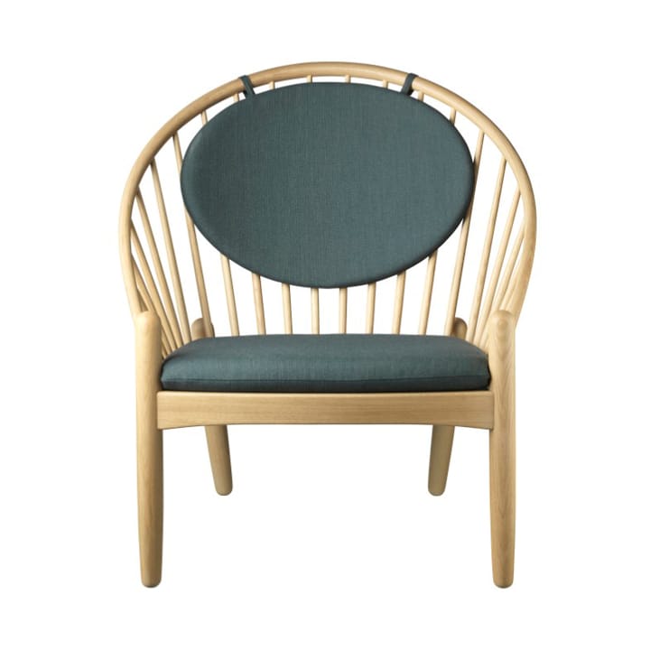 J166 Jørna stol - Oak nature lacquered-dark green - FDB Møbler