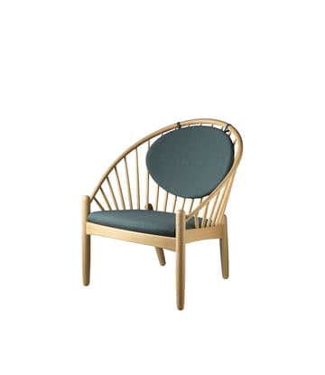 J166 Jørna stol - Oak nature lacquered-dark green - FDB Møbler