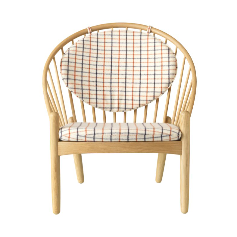 FDB Mbler J166 Jrna stol Oak nature lacquered-red diced