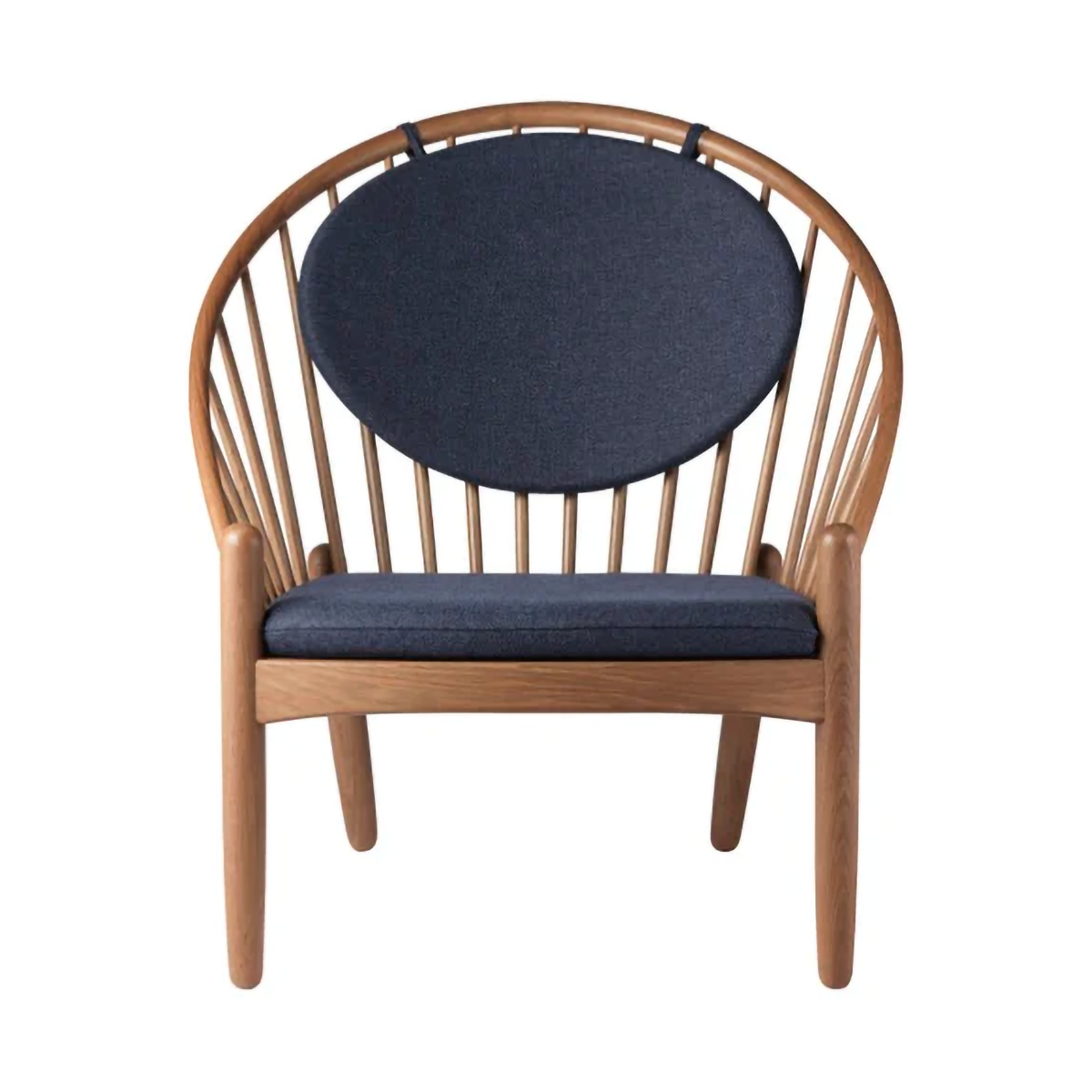FDB Mbler J166 Jrna stol oak-dark blue | Skandinavisk Design | Stolar | Brun