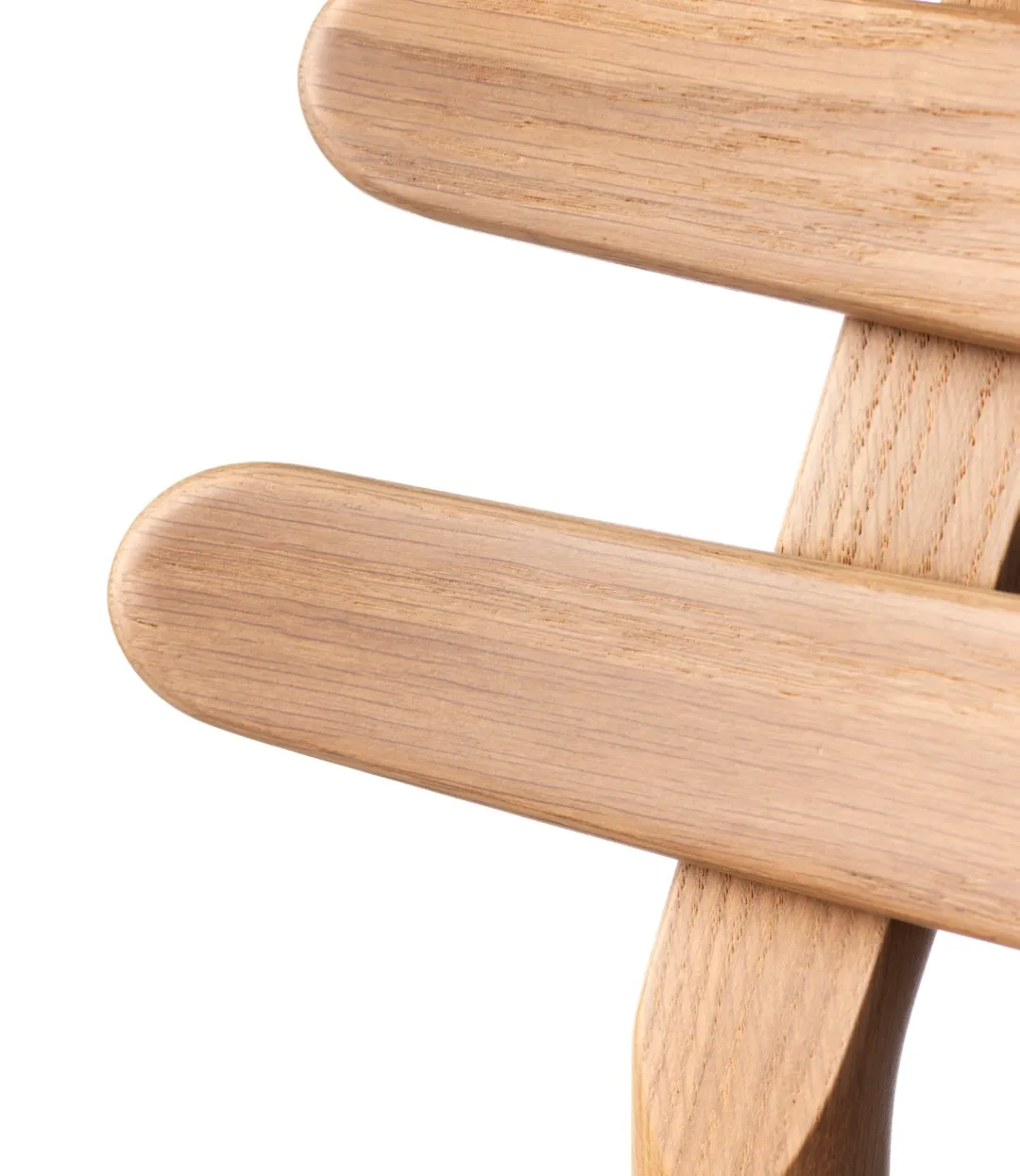 J48 stol, Oak nature lacquered-black leather FDB Møbler