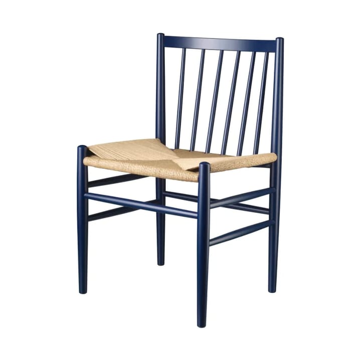 J80 stol, Steel blue beech-paper cord FDB Møbler
