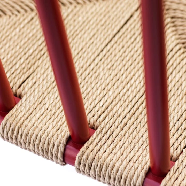 J81 karmstol, Ruby red beech-paper cord FDB Møbler