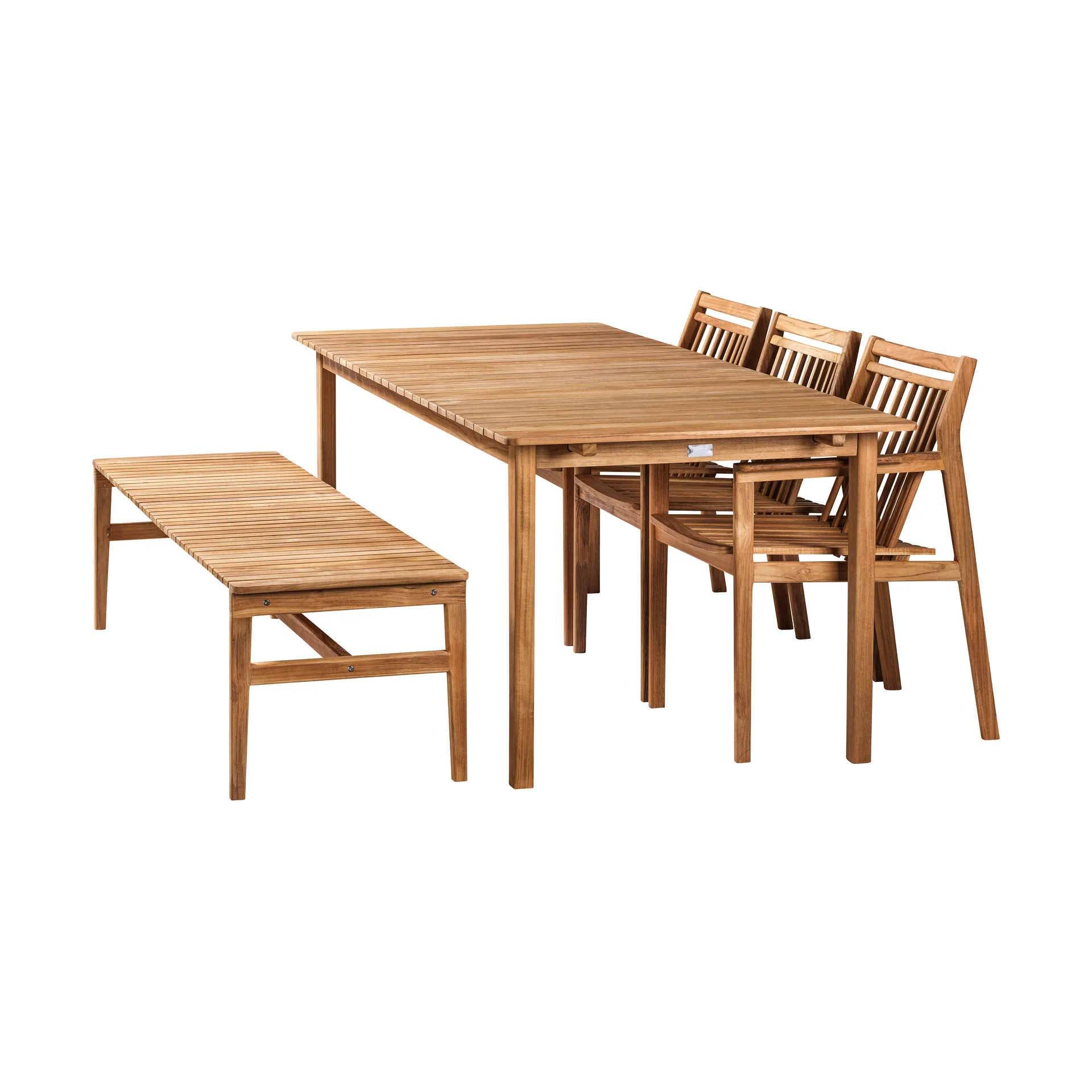 M10 Sammen 3-sits bänk, Teak-nature oiled FDB Møbler