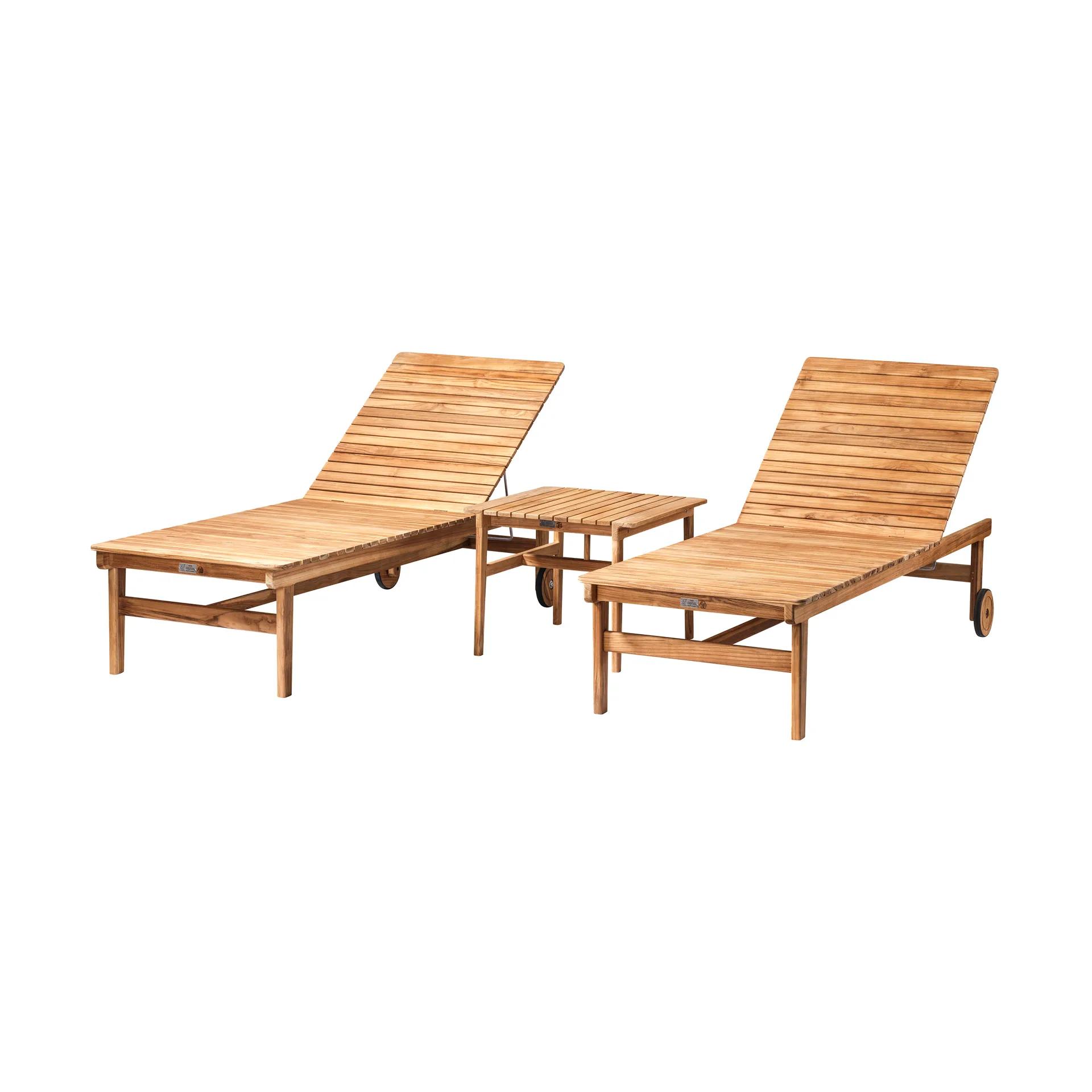 M19 Sammen loungebord 61,5x47,7 cm, Teak-nature oiled FDB Møbler