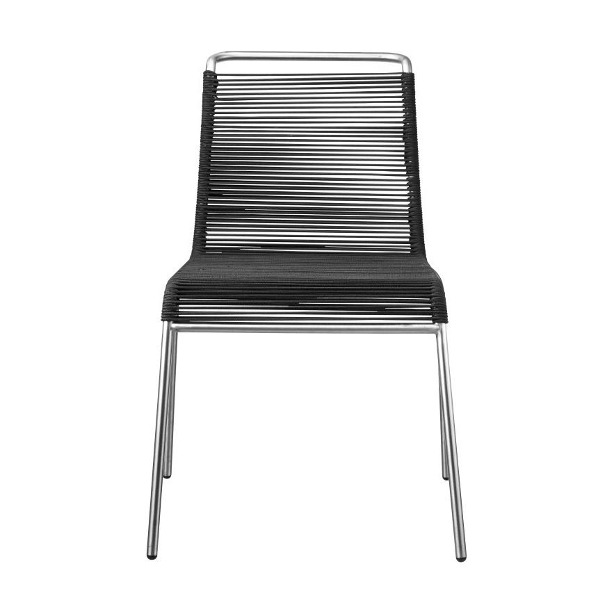 FDB Mbler M20 Teglgård Cord Chair stol Black-stainless steel