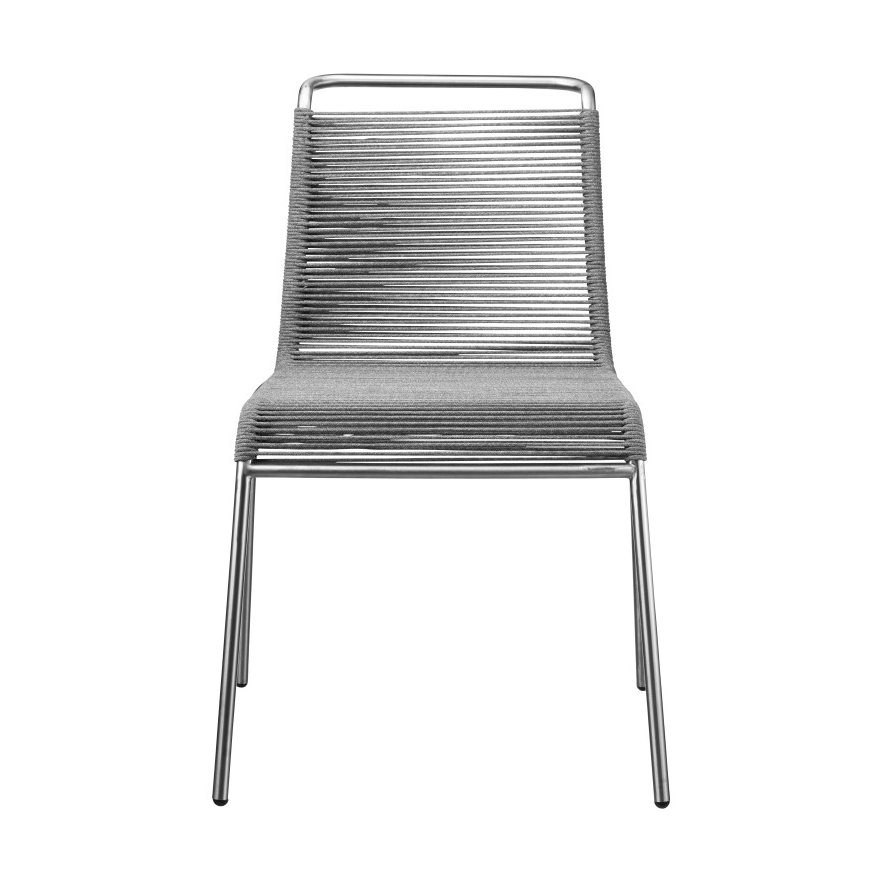 FDB Mbler M20 Teglgård Cord Chair stol Light grey mixed-stainless steel