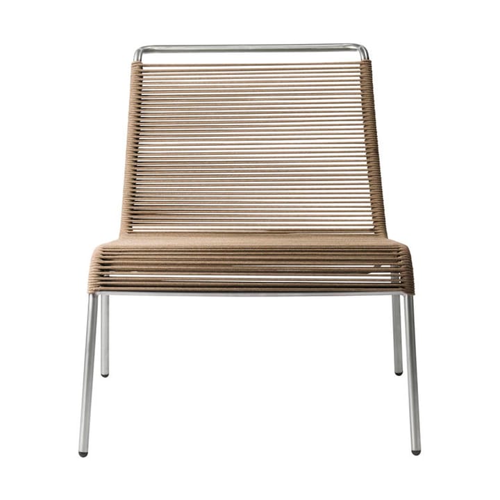 M20L Teglgaard Lounge Cord Chair loungestol - Brown mixed-stainless steel - FDB Møbler