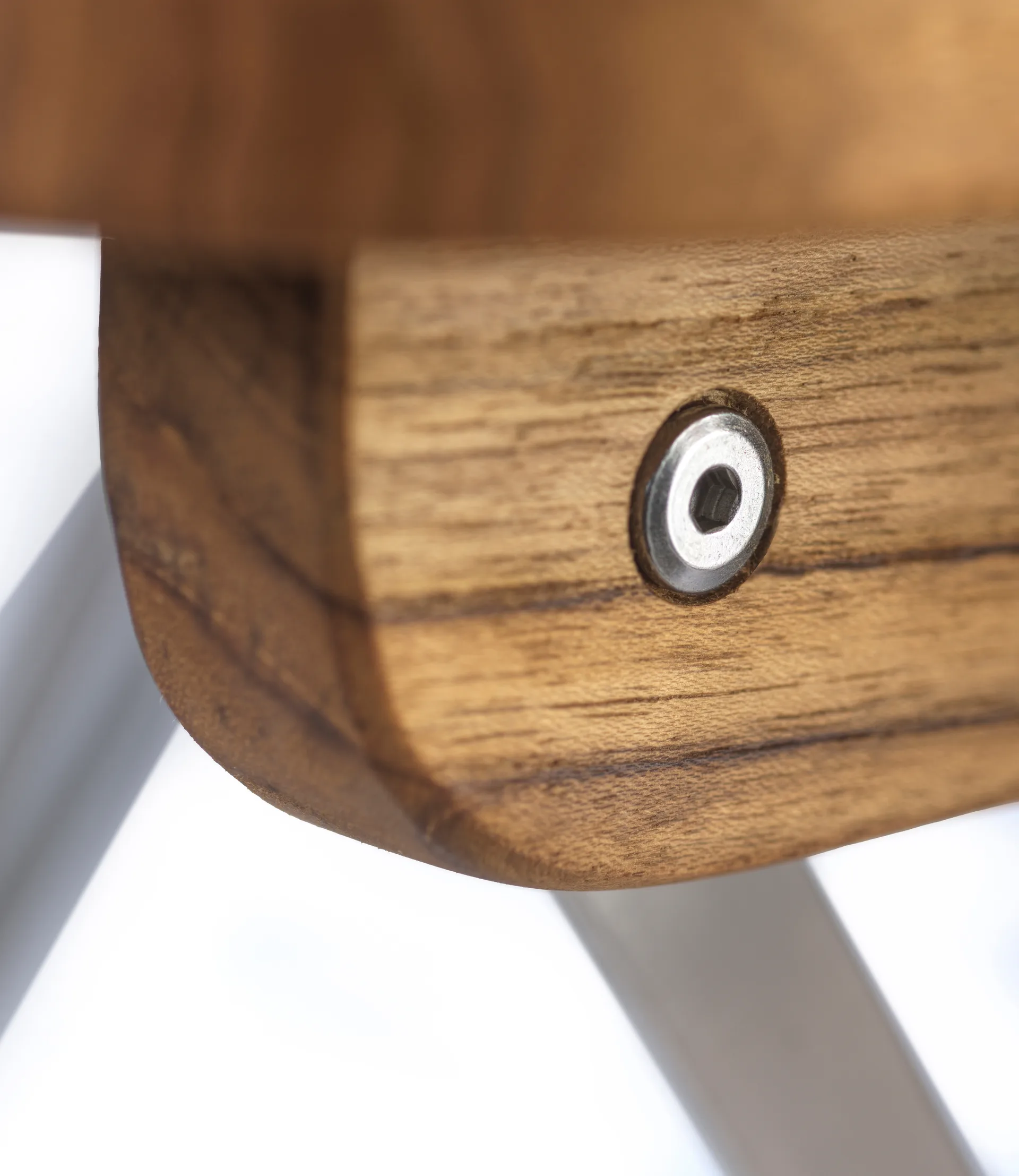 M23 Lilleø balkongstol, Teak-rostfritt stål FDB Møbler