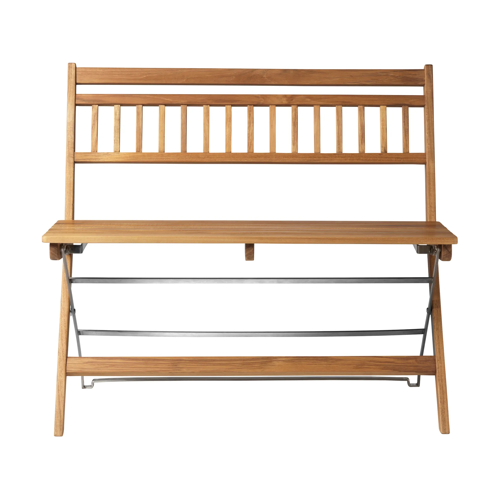 M24 Lilleø balkongbänk, Teak-rostfritt stål FDB Møbler