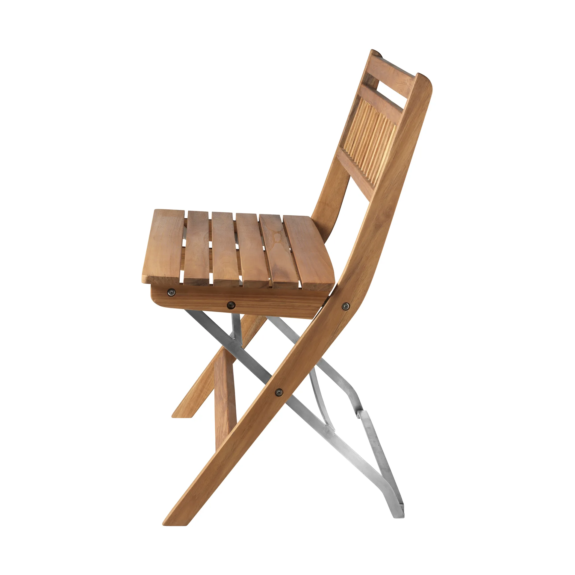 M24 Lilleø balkongbänk, Teak-rostfritt stål FDB Møbler