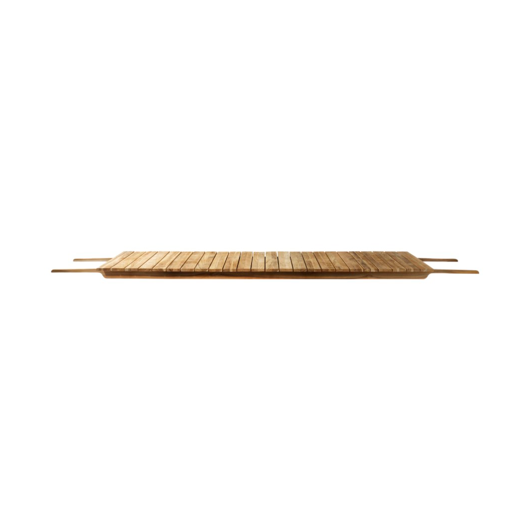 FDB Mbler M4 Sammen Central Plate M2/M3 iläggsskiva 90x185 cm teak nature oiled