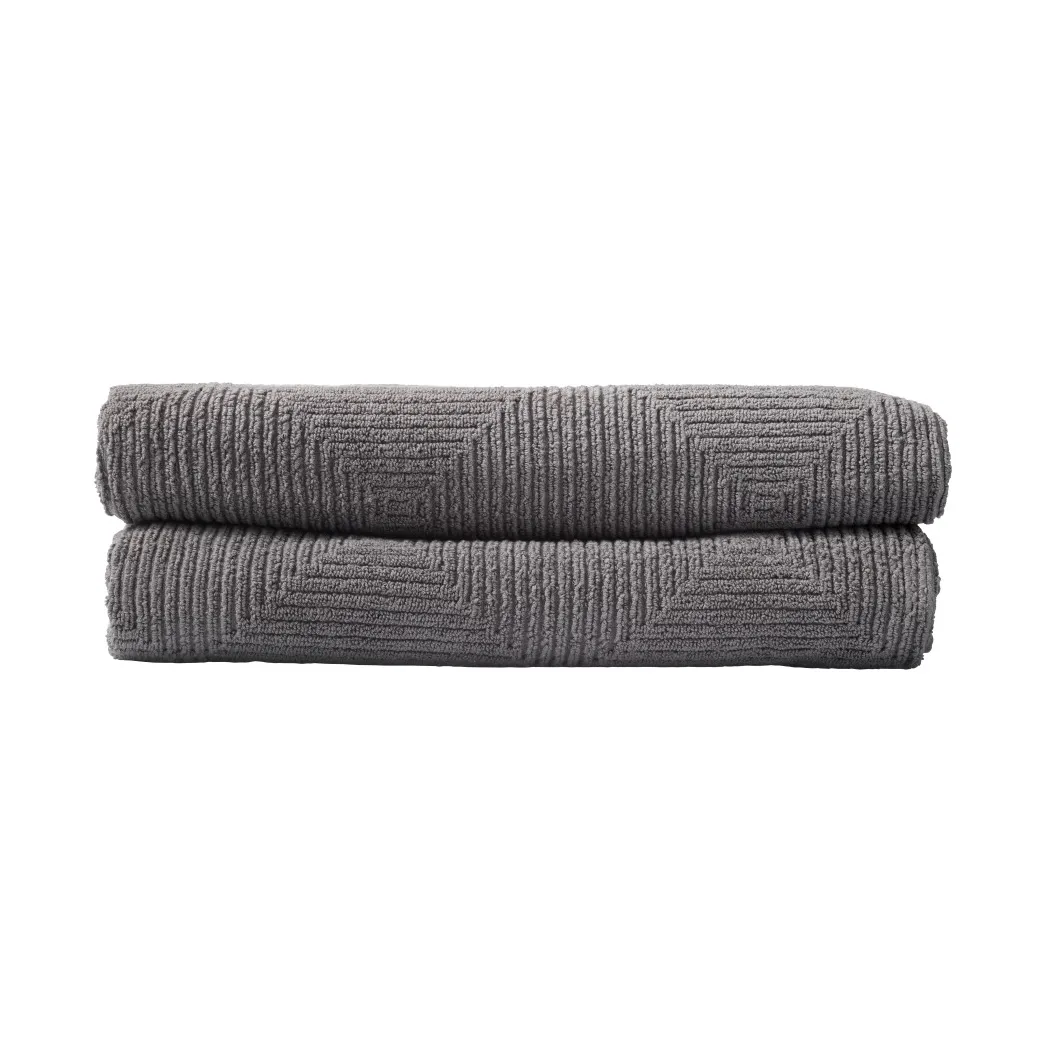 R33 Kirkeby badhandduk 2-pack, Granite gray