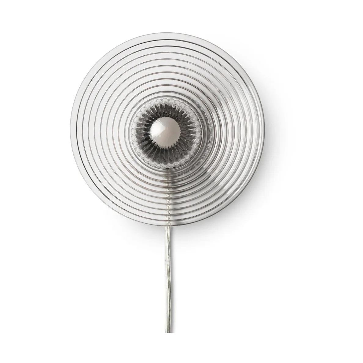U12 Sletterhage vägglampa med sladd, Fluted glass-aluminium FDB Møbler