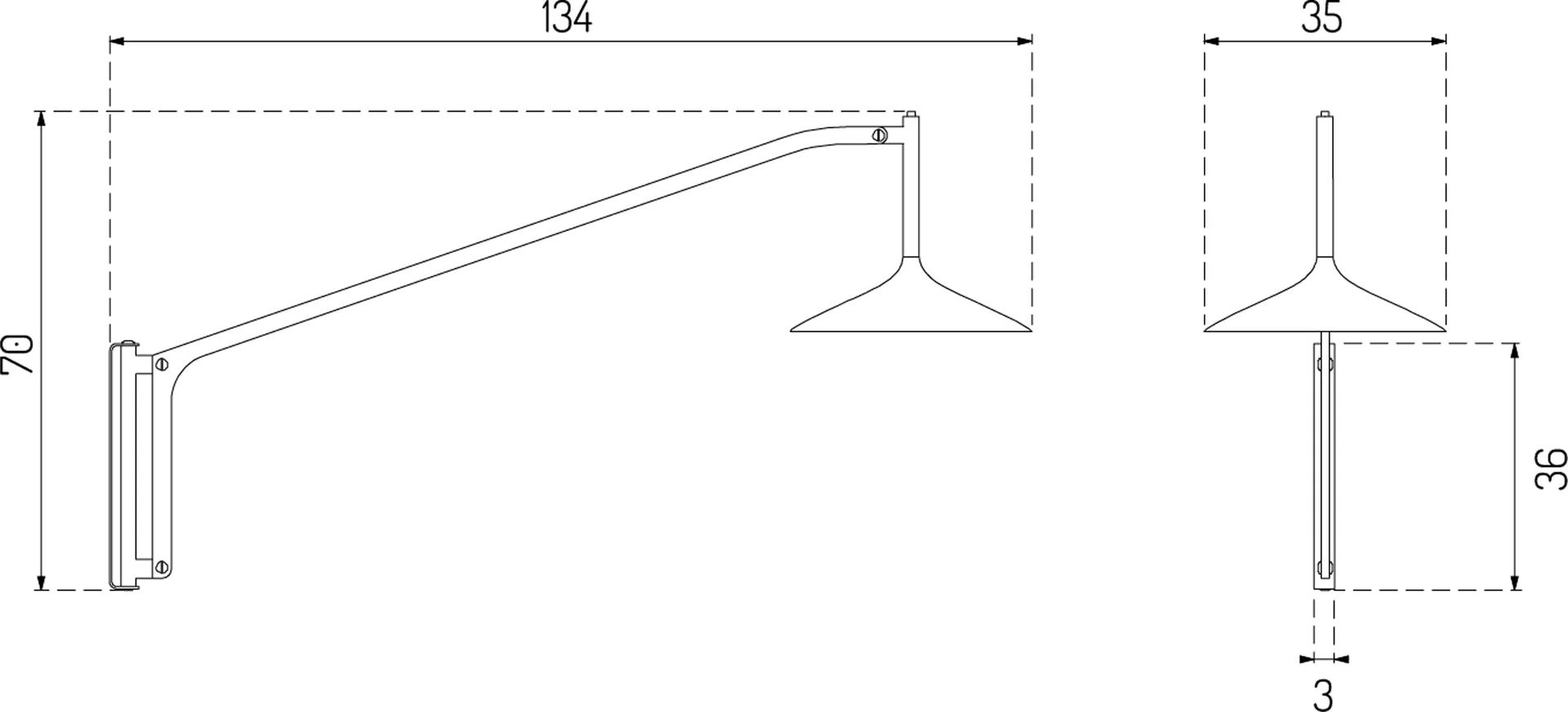 U17 Hasle vägglampa, Oyster white, 134 cm FDB Møbler U17 Hasle vägglampa, Oyster white, 134 cm FDB Møbler