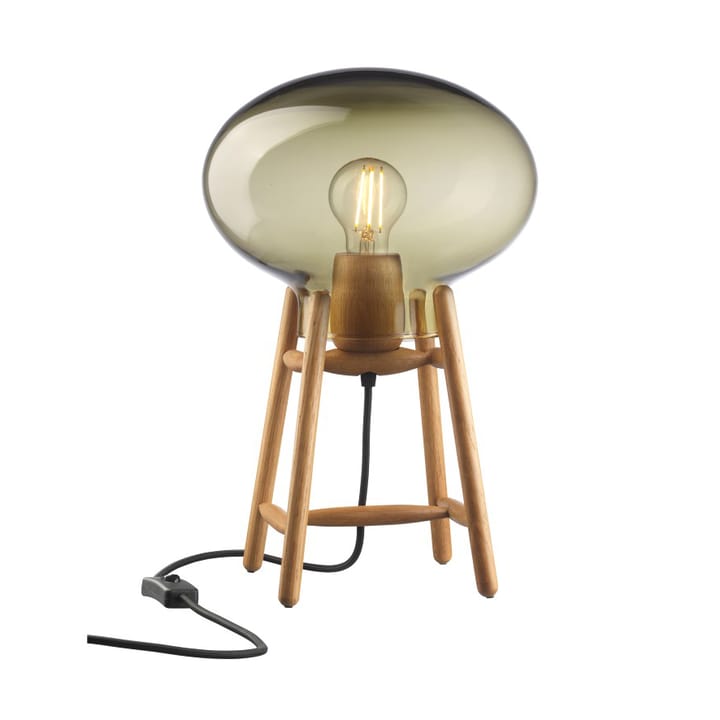 U4 Hiti bordslampa - Smoked glass-oak nature lacquered - FDB Møbler
