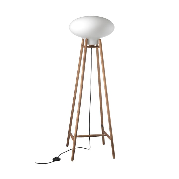 U5 Hiti golvlampa - Opal glass-walnut nature lacquered - FDB Møbler