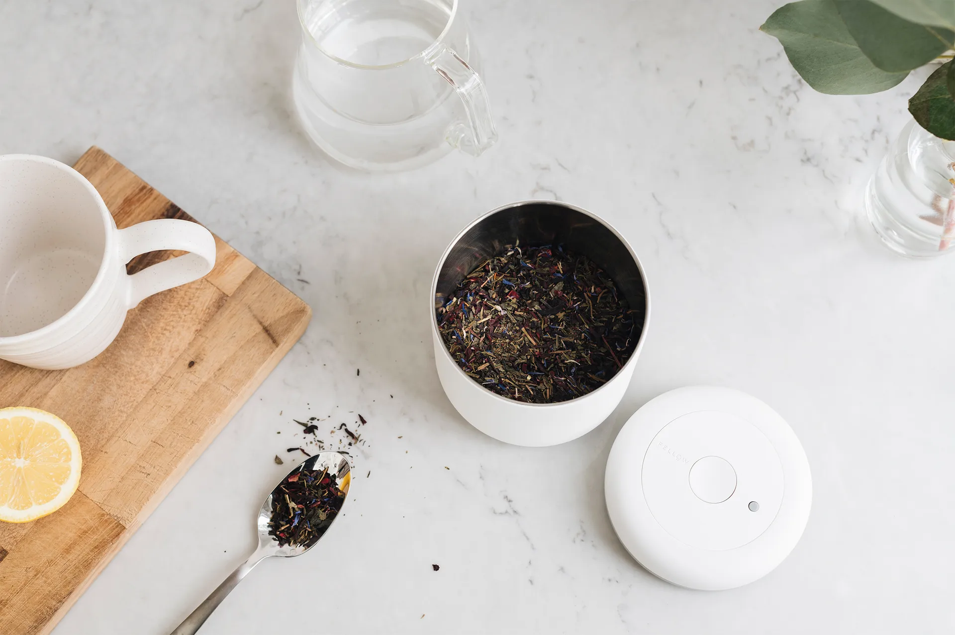 Atmos vakuumbehållare 1,2 L, Matte white Fellow