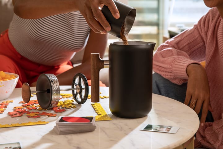 Clara kaffepress 70,9 cl, Matte black-walnut Fellow