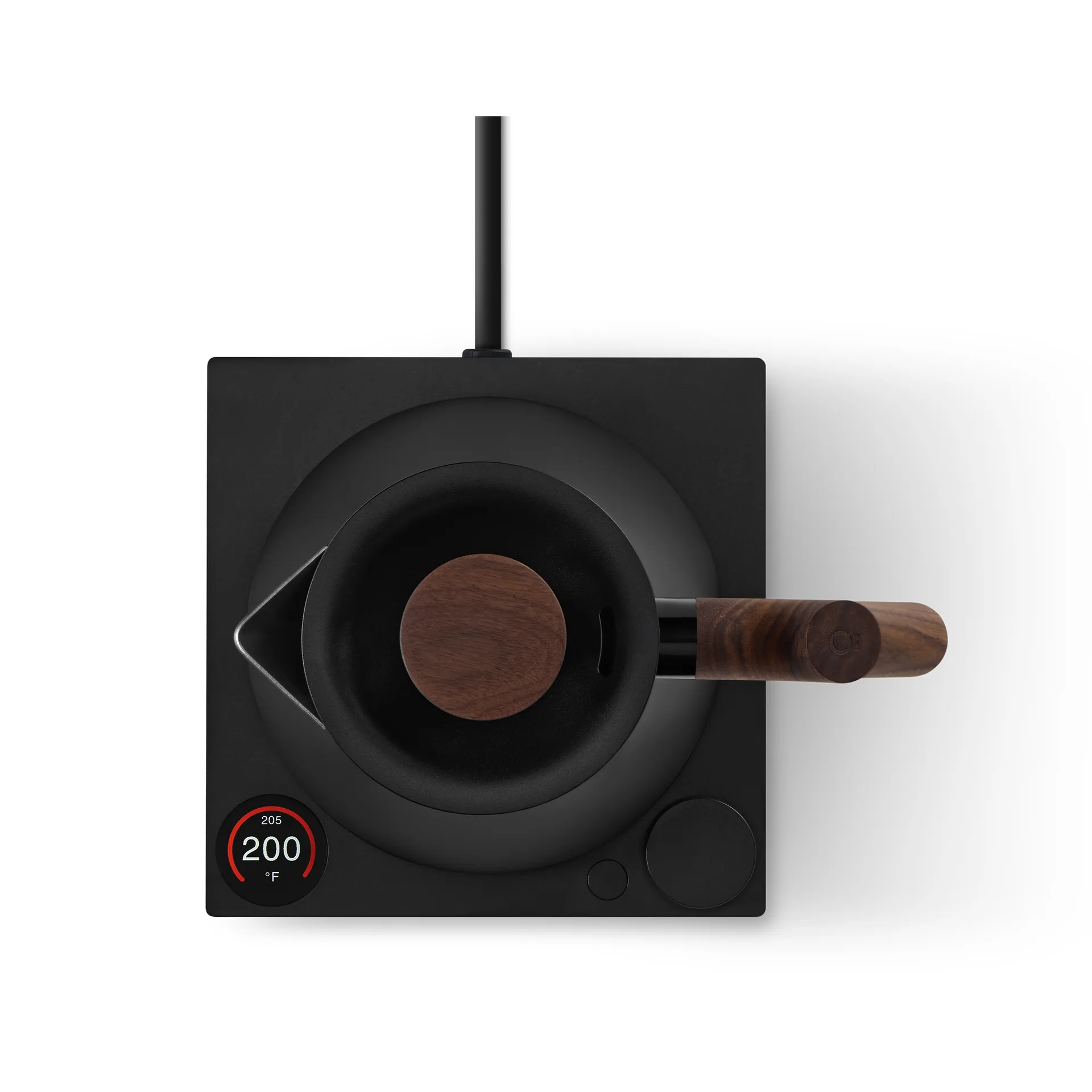 Corvo EKG Pro elektrisk vattenkokare 0.9 L, Matte black-walnut Fellow