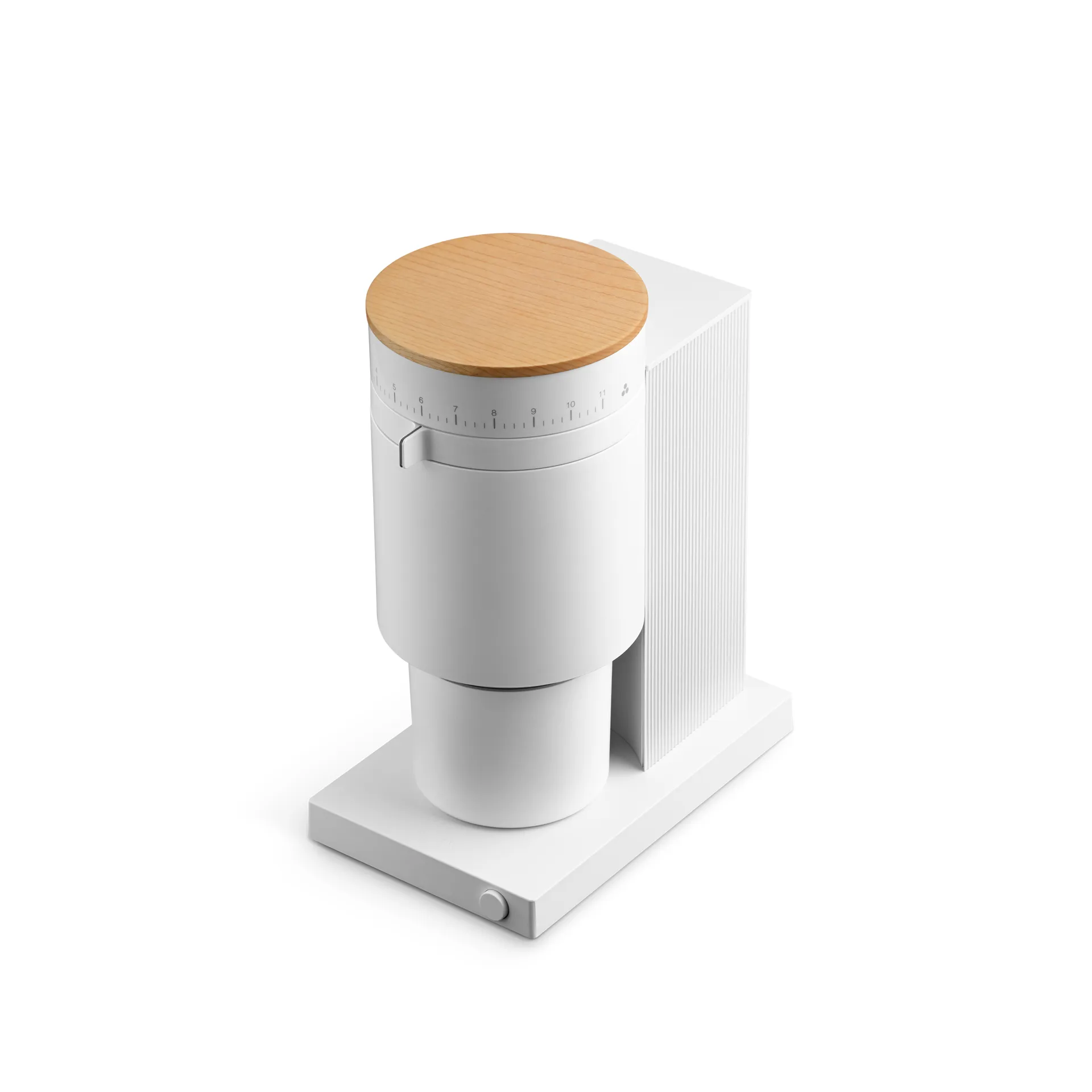 Opus Conical Burr elektrisk kaffekvarn, Matte white Fellow