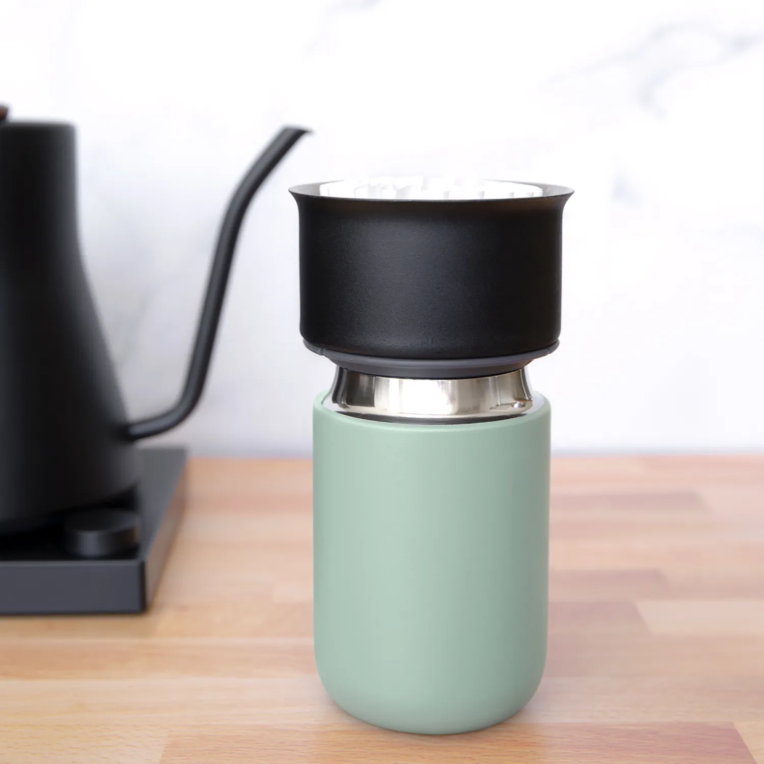 Stagg X pour-over dripper, Matte black-clear glass Fellow