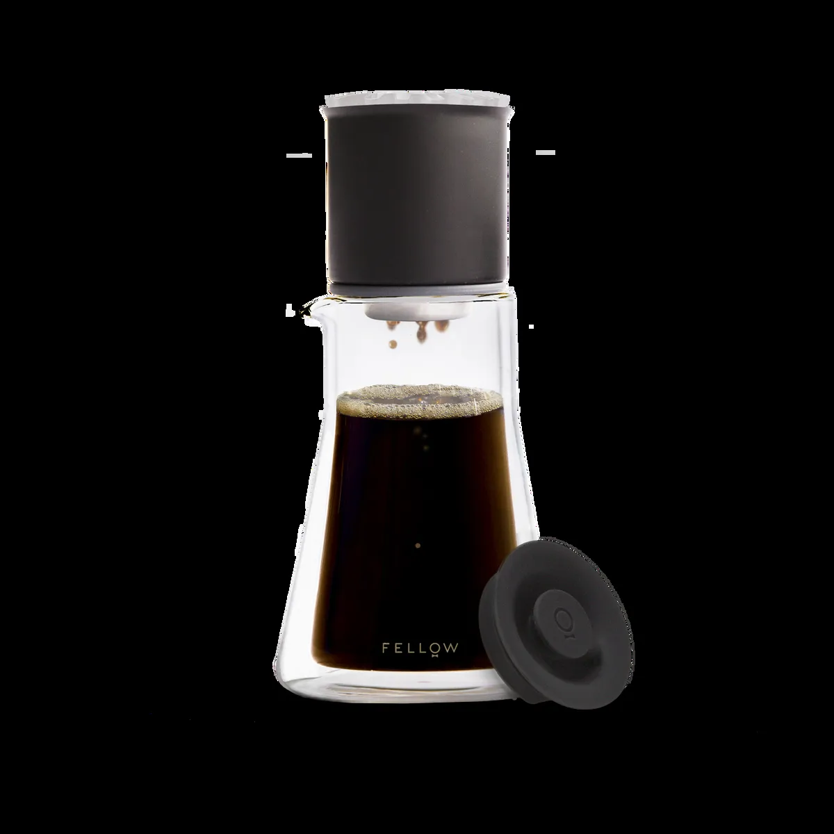 Fellow Stagg XF pour-over set Matte black-clear glass