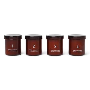 Adventsljus med doft 4-pack - Rödbrun - Ferm Living