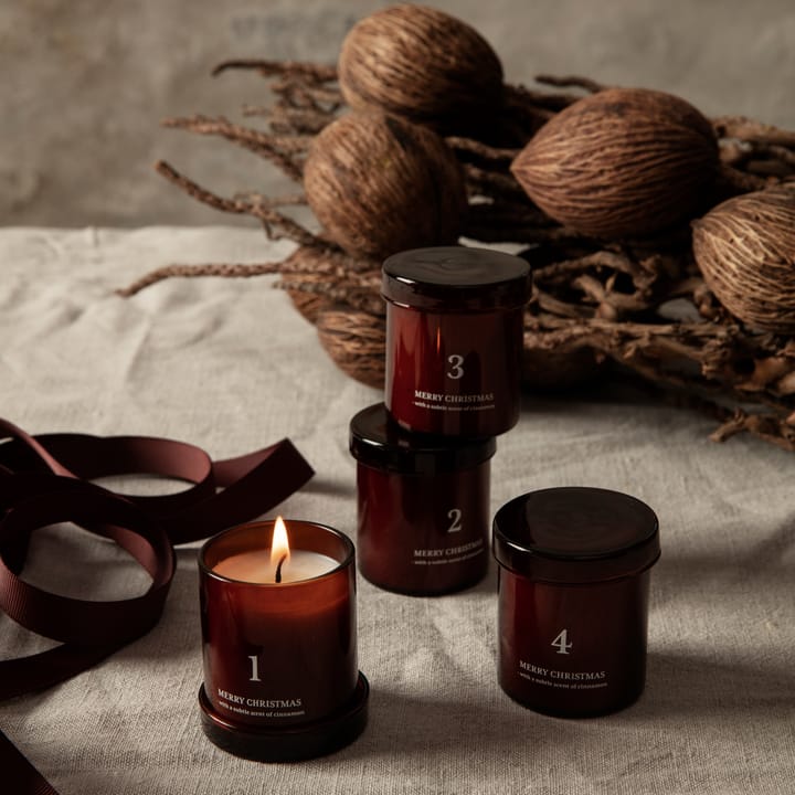 Adventsljus med doft 4-pack, Rödbrun Ferm Living