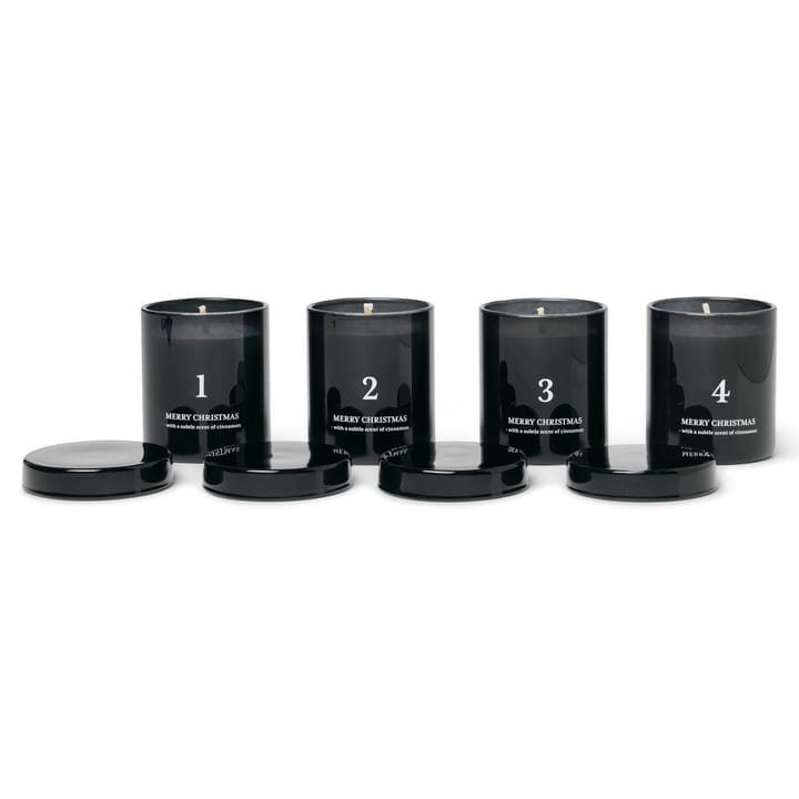 Adventsljus med doft 4-pack, Svart Ferm Living