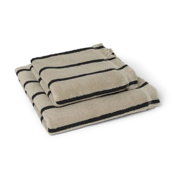 Alee handduk 50x100 cm - Sand-black - Ferm Living