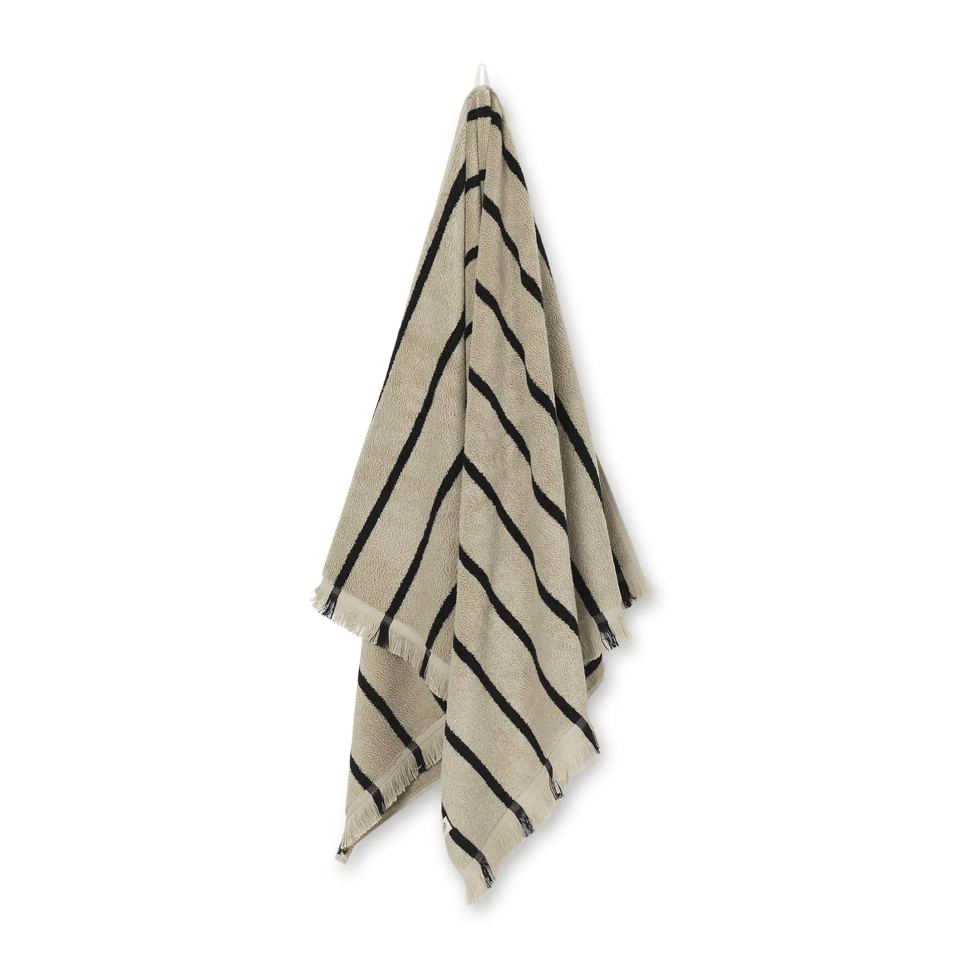 Alee handduk 70x140 cm, Sand-black Ferm Living