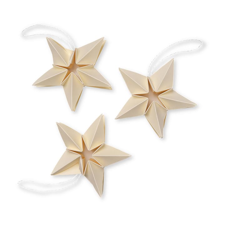 Amanda pappersstjärna julhänge 3-pack, off-white Ferm Living