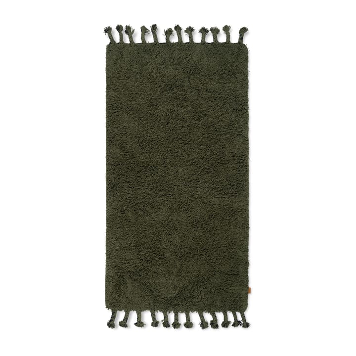 Amass long pile matta 70x140 cm - Olive - Ferm LIVING