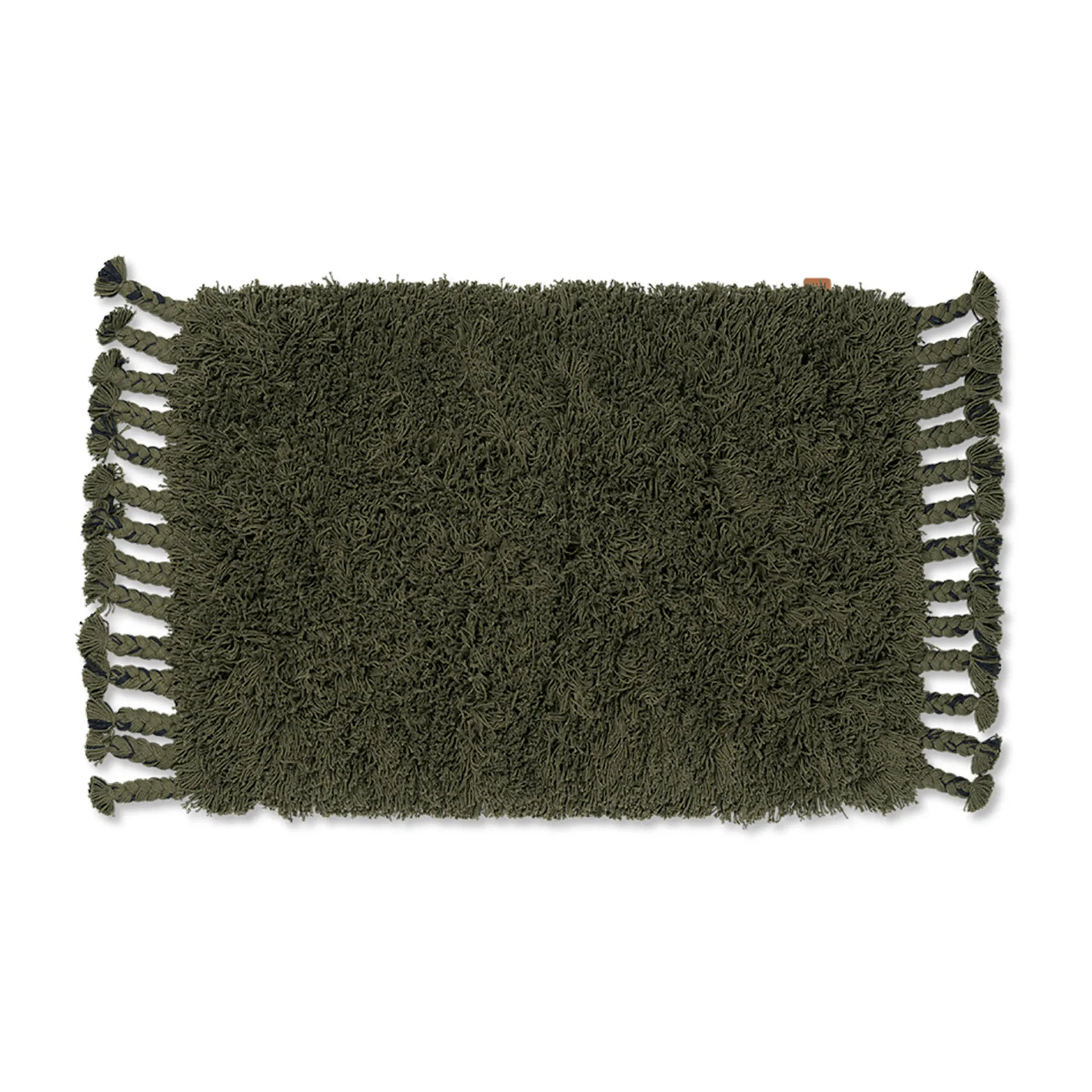 Amass long pile matta 70x50 cm, Olive Ferm Living