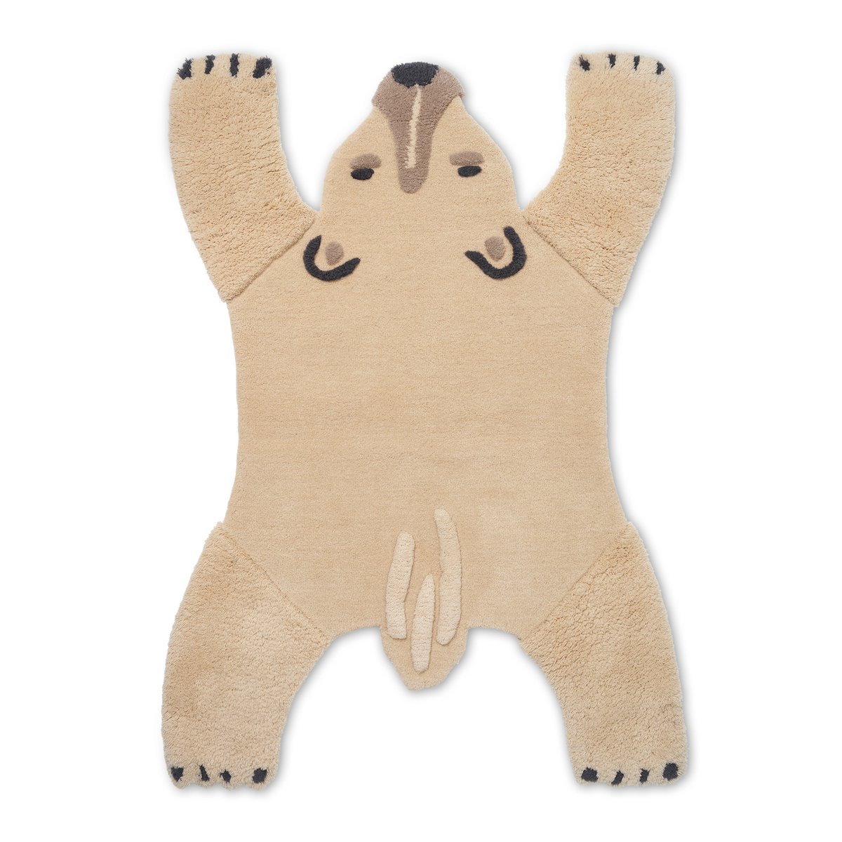 Ferm Living Animal ullmatta Polar bear | Skandinavisk Design | Barnmattor | Vit