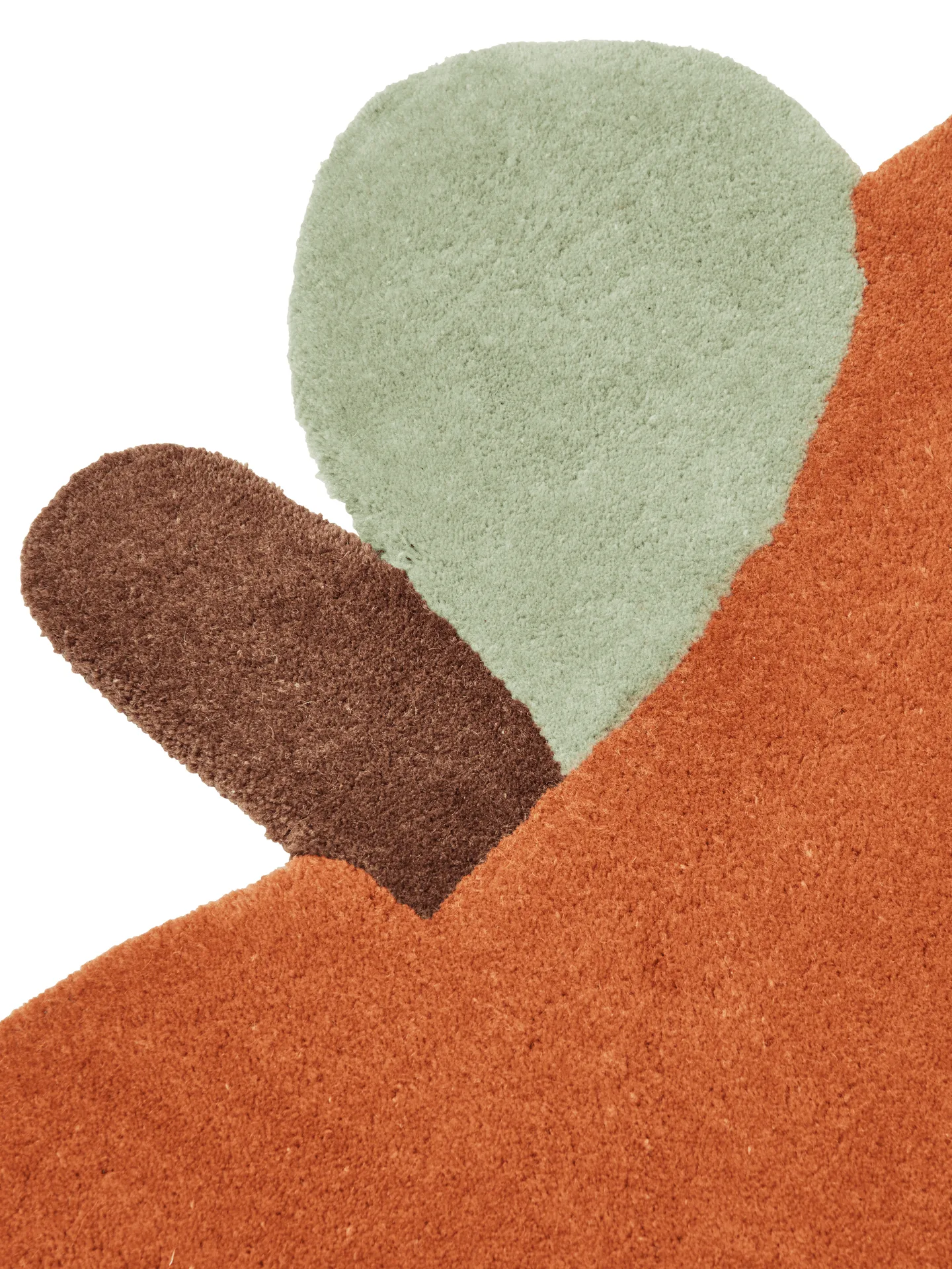 Apple tuftad matta, Brown Clay, 110x110 cm Ferm Living