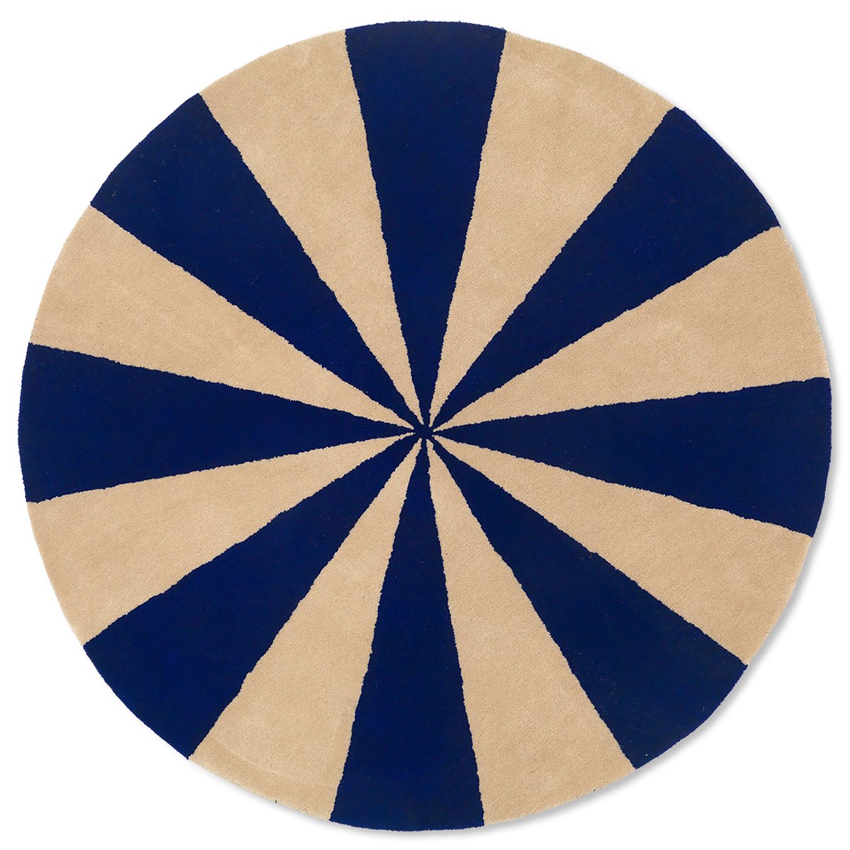 Ferm Living Arch handtuftad matta 130 cm Bright blue-Off white