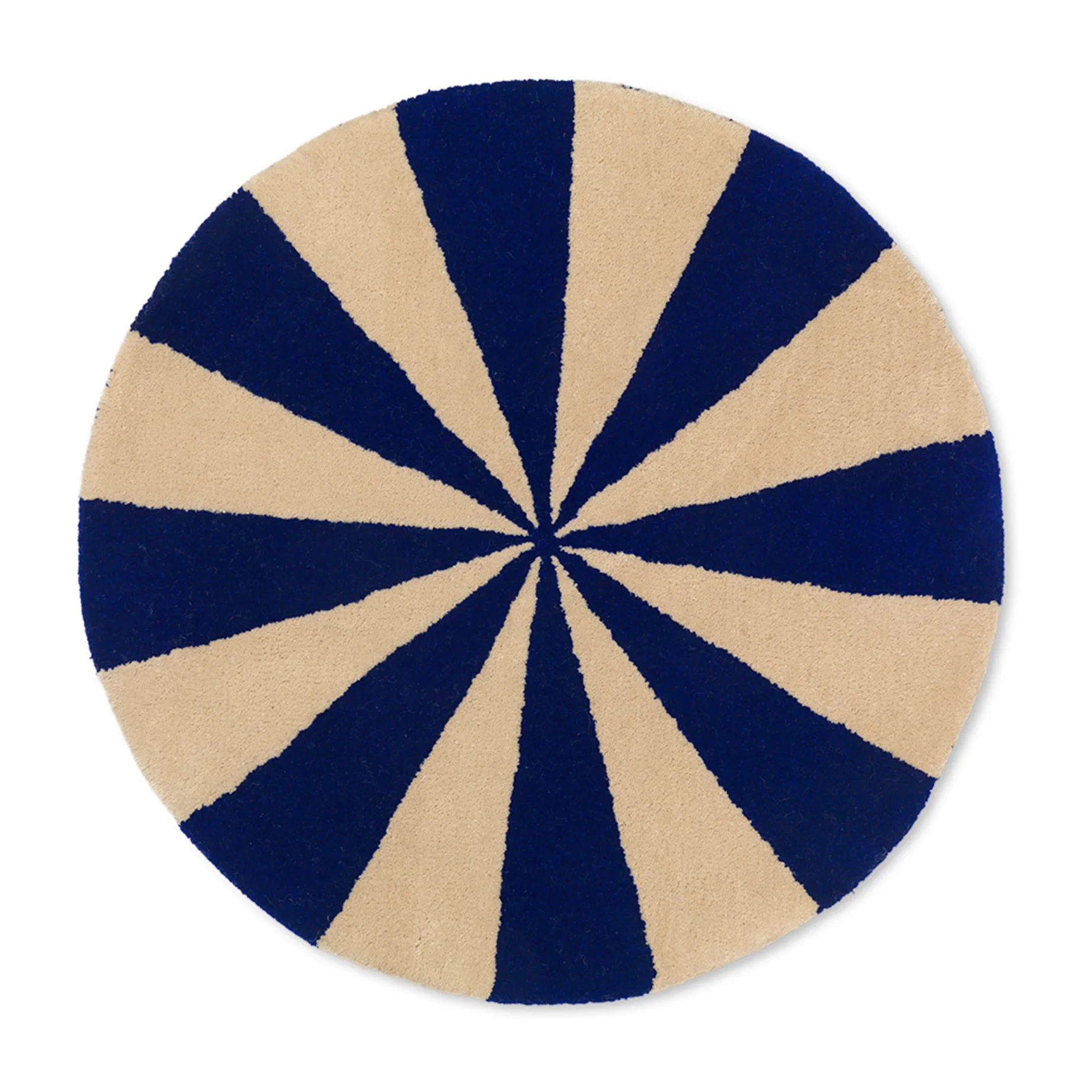 Arch handtuftad matta Ø70 cm, Bright blue-Off white Ferm Living