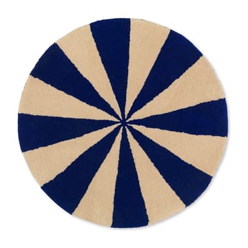 Arch handtuftad matta Ø70 cm - Bright blue-Off white - Ferm Living