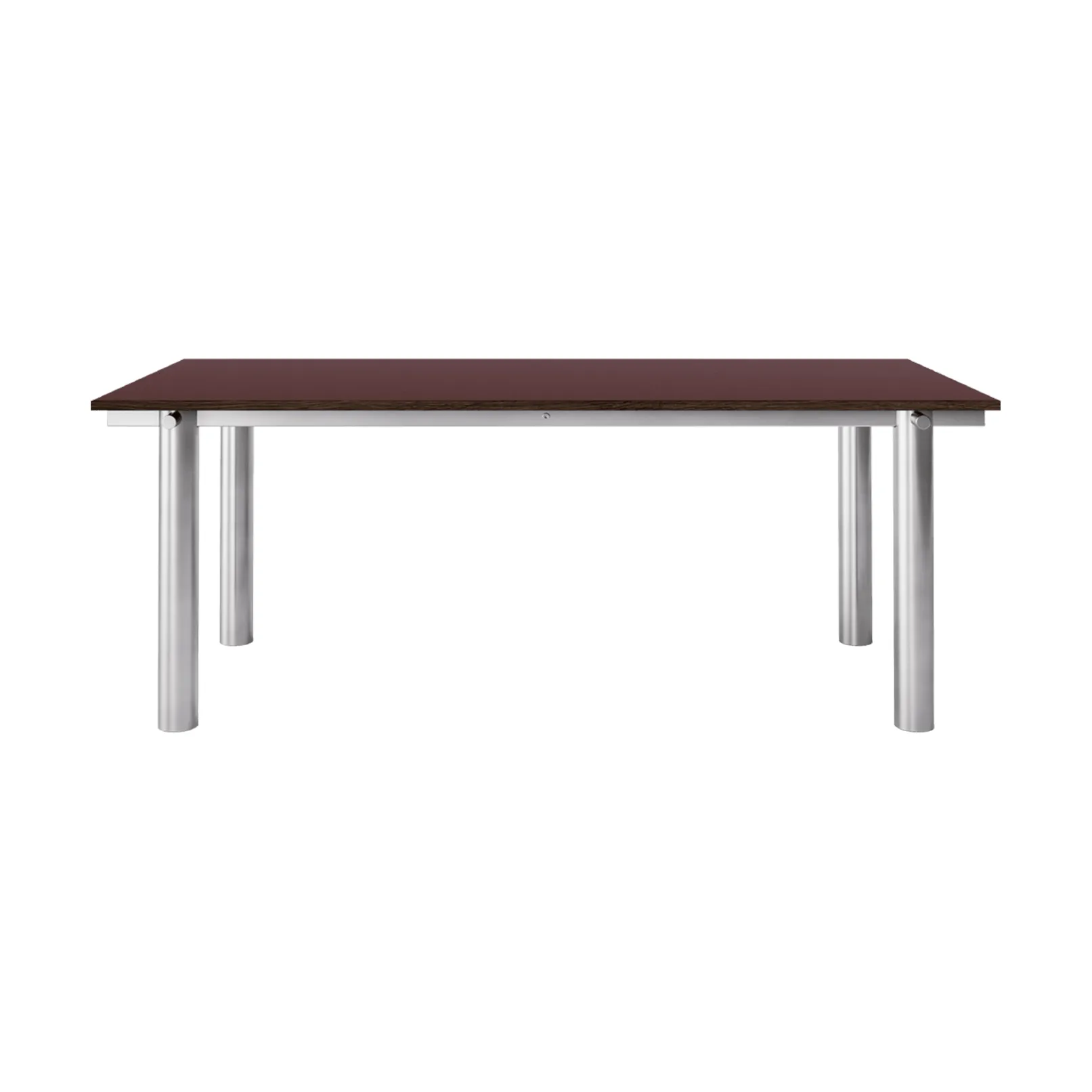 Atura matbord, Brushed stainless steel-burgundy, 90x200 cm Ferm Living