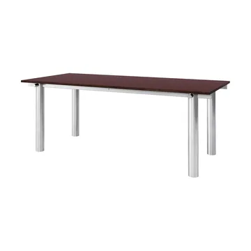 Atura matbord - Brushed stainless steel-burgundy, 90x200 cm - Ferm Living