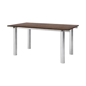 Atura matbord - Brushed stainless steel-dark stained oak, 90x160 cm - Ferm Living