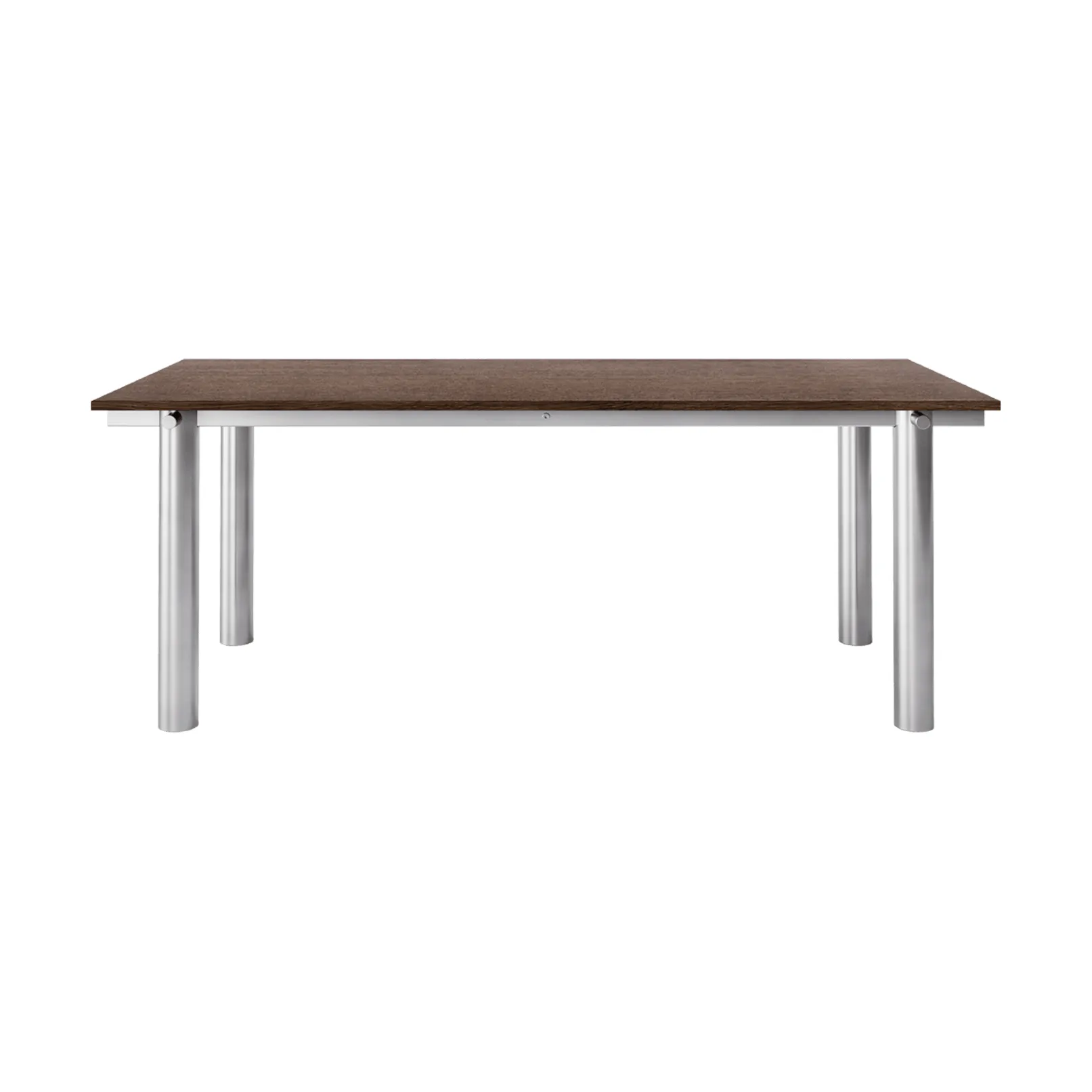 Atura matbord, Brushed stainless steel-dark stained oak, 90x200 cm Ferm Living